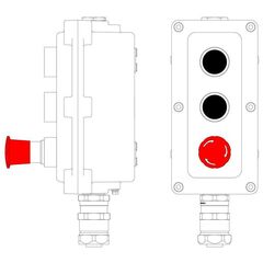 Пост управления взрывонепроницаемый из алюминия LCSD-03-B-MB-P1B(11)x1-P1B(11)x1-P6R(11)x1-PBMB-ANP15BMB DKC LCSD21000133 • Купить по низкой цене в интернет-магазине СМЭК