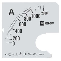 Шкала сменная для A721 1000/5А-1.5 PROxima EKF s-a721-1000 • Купить по низкой цене в интернет-магазине СМЭК