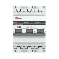Выключатель автоматический модульный 3п D 6А 6кА ВА 47-63 PROxima EKF mcb4763-6-3-06D-pro • Купить по низкой цене в интернет-магазине СМЭК