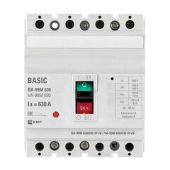 Выключатель автоматический 4п (3P+N) 630/400А 50кА ВА-99М PROxima EKF mccb99-630-630m-4P • Купить по низкой цене в интернет-магазине СМЭК