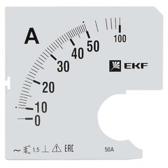 Шкала сменная для A961 50/5А-1.5 PROxima EKF s-a961-50 • Купить по низкой цене в интернет-магазине СМЭК