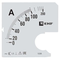Шкала сменная для A961 100/5А-1.5 PROxima EKF s-a961-100 • Купить по низкой цене в интернет-магазине СМЭК