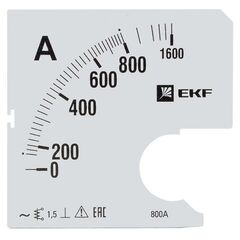 Шкала сменная для A961 800/5А-1.5 PROxima EKF s-a961-800 • Купить по низкой цене в интернет-магазине СМЭК