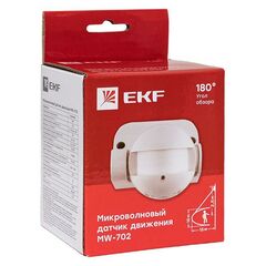 Датчик движения микроволновый MW-702 1200Вт 180гр. до 15м IP44 бел. PROxima EKF dd-mw-702 • Купить по низкой цене в интернет-магазине СМЭК