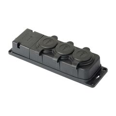 Колодка 3-м 16А IP44 2P+PE 230В с защ. крышками каучук PROxima EKF RPS-015-16-230-44-r • Купить по низкой цене в интернет-магазине СМЭК