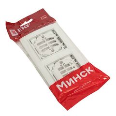 Рамка 2-м Минск горизонтальная бел. Basic EKF ERM-G-302-10 • Купить по низкой цене в интернет-магазине СМЭК