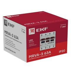 Реле напряжения и тока трехфазное с дисплеем MRVA-3 63A EKF MRVA-3-63A • Купить по низкой цене в интернет-магазине СМЭК