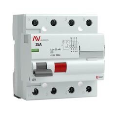 Выключатель дифференциального тока (УЗО) 4п 25А 30мА тип AC DV AVERES EKF rccb-4-25-30-ac-av • Купить по низкой цене в интернет-магазине СМЭК