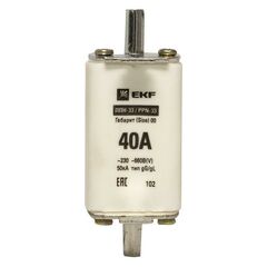 Вставка плавкая ППН-33 40А габарит 00 PROxima EKF fus-33/160/40 • Купить по низкой цене в интернет-магазине СМЭК
