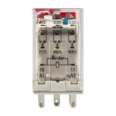 Реле промежуточное RPAt 22/3 10А 230В AC с кнопкой и мех. индикацией AVERES EKF rpat-22-3-230AC • Купить по низкой цене в интернет-магазине СМЭК