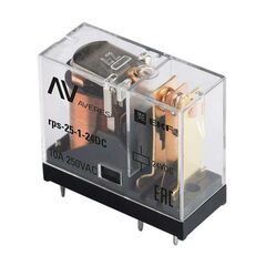 Реле промежуточное РП slim 25/1 10A 24В DC AVERES EKF rps-25-1-24DC • Купить по низкой цене в интернет-магазине СМЭК