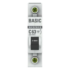 Выключатель автоматический модульный 1п C 63А 4.5кА ВА 47-29 Basic EKF mcb4729-1-63C • Купить по низкой цене в интернет-магазине СМЭК