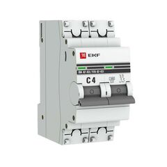 Выключатель автоматический модульный 2п C 4А 4.5кА ВА 47-63 PROxima EKF mcb4763-2-04C-pro • Купить по низкой цене в интернет-магазине СМЭК