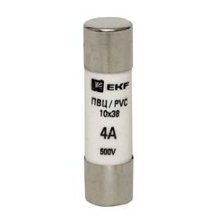 Вставка плавкая цилиндрическая ПВЦ 10х38 4А EKF pvc-10x38-4 • Купить по низкой цене в интернет-магазине СМЭК