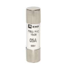 Вставка плавкая цилиндрическая ПВЦ 10х38 0.5А EKF pvc-10x38-0.5 • Купить по низкой цене в интернет-магазине СМЭК