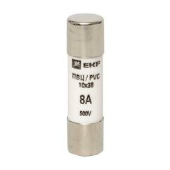 Вставка плавкая цилиндрическая ПВЦ 10х38 8А EKF pvc-10x38-8 • Купить по низкой цене в интернет-магазине СМЭК