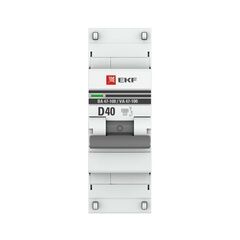 Выключатель автоматический модульный 1п D 40А 10кА ВА 47-100 PROxima EKF mcb47100-1-40D-pro • Купить по низкой цене в интернет-магазине СМЭК