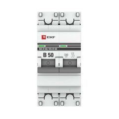 Выключатель автоматический модульный 2п B 50А 4.5кА ВА 47-63 PROxima EKF mcb4763-2-50B-pro • Купить по низкой цене в интернет-магазине СМЭК