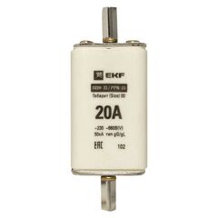 Вставка плавкая ППН-33 160/20А габарит 00 PROxima EKF fus-33/160/20 • Купить по низкой цене в интернет-магазине СМЭК