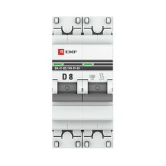 Выключатель автоматический модульный 2п D 8А 4.5кА ВА 47-63 PROxima EKF mcb4763-2-08D-pro • Купить по низкой цене в интернет-магазине СМЭК