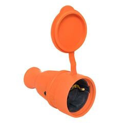 Розетка переносная 16А IP44 230В 2P+PE с защ. крышкой каучук оранж. PROxima EKF RPS-012-16-230-44-ro • Купить по низкой цене в интернет-магазине СМЭК