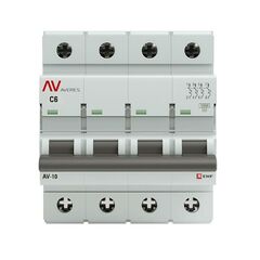 Выключатель автоматический модульный 4п C 6А 10кА AV-10 AVERES EKF mcb10-4-06C-av • Купить по низкой цене в интернет-магазине СМЭК