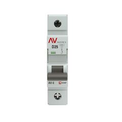 Выключатель автоматический модульный 1п D 25А 6кА AV-6 AVERES EKF mcb6-1-25D-av • Купить по низкой цене в интернет-магазине СМЭК