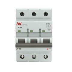 Выключатель автоматический модульный 3п C 40А 10кА AV-10 AVERES EKF mcb10-3-40C-av • Купить по низкой цене в интернет-магазине СМЭК