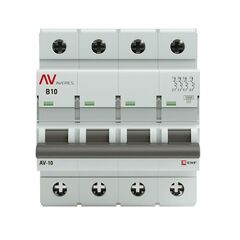 Выключатель автоматический модульный 4п B 10А 10кА AV-10 AVERES EKF mcb10-4-10B-av • Купить по низкой цене в интернет-магазине СМЭК