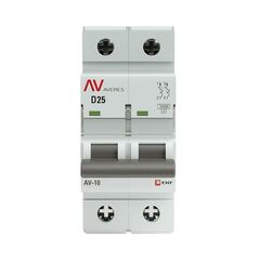 Выключатель автоматический модульный 2п D 25А 10кА AV-10 AVERES EKF mcb10-2-25D-av • Купить по низкой цене в интернет-магазине СМЭК