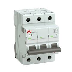 Выключатель автоматический модульный 3п D 10А 6кА AV-6 AVERES EKF mcb6-3-10D-av • Купить по низкой цене в интернет-магазине СМЭК