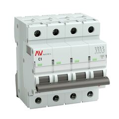 Выключатель автоматический модульный 4п C 1А 10кА AV-10 AVERES EKF mcb10-4-01C-av • Купить по низкой цене в интернет-магазине СМЭК