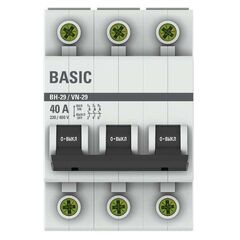 Выключатель нагрузки 3п 40А ВН-29 Basic EKF SL29-3-40-bas • Купить по низкой цене в интернет-магазине СМЭК
