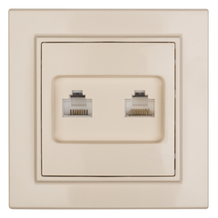 Розетка компьютерная 2-м СП Минск RJ45 беж. EKF ERK02-035-20 • Купить по низкой цене в интернет-магазине СМЭК
