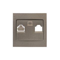 Панель лицевая Валенсия для розетки 2-м RJ-45 графит PROxima EKF ESK02-L-035-60 • Купить по низкой цене в интернет-магазине СМЭК