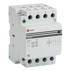 Контактор модульный 4NО 3мод. 24В AC КМ 25А PROxima EKF km-3-25-40-24v • Купить по низкой цене в интернет-магазине СМЭК