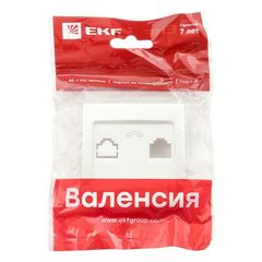 Панель лицевая Валенсия для 1-м розетки Phone жемчуж. PROxima EKF EST01-L-034-50 • Купить по низкой цене в интернет-магазине СМЭК