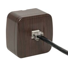 Розетка компьютерная 1-м ОП Минск RJ45 1А 120В темн. дерево EKF EGK01-035-40 • Купить по низкой цене в интернет-магазине СМЭК