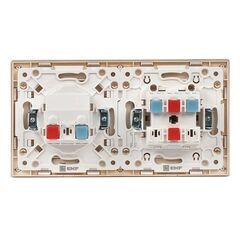 Рамка 2-м Стокгольм бел. с линией цвета шампань PROxima EKF EYM-G-303-10 • Купить по низкой цене в интернет-магазине СМЭК