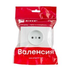 Розетка 1-м СП Валенсия 10А IP20 без заземл. защ. шторки бел. PROxima EKF EWR10-022-10 • Купить по низкой цене в интернет-магазине СМЭК