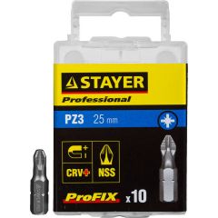Набор бит STAYER PZ3 25 мм 10 шт. 26221-3-25-10 • Купить по низкой цене в интернет-магазине СМЭК