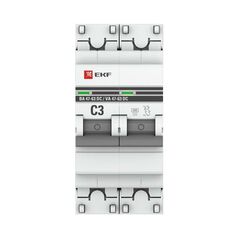 Выключатель автоматический модульный 2п C 3А 6кА ВА 47-63 DC PROxima EKF mcb4763-DC-2-03C-pro • Купить по низкой цене в интернет-магазине СМЭК