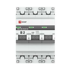 Выключатель автоматический модульный 3п B 2А 4.5кА ВА 47-63 PROxima EKF mcb4763-3-02B-pro • Купить по низкой цене в интернет-магазине СМЭК