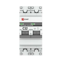 Выключатель автоматический модульный 2п C 32А 6кА ВА 47-63 DC PROxima EKF mcb4763-DC-2-32C-pro • Купить по низкой цене в интернет-магазине СМЭК