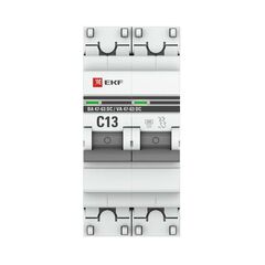 Выключатель автоматический модульный 2п C 13А 6кА ВА 47-63 DC PROxima EKF mcb4763-DC-2-13C-pro • Купить по низкой цене в интернет-магазине СМЭК