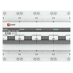 Выключатель автоматический модульный 4п D 125А 10кА ВА 47-100M электромагнит. расцеп. PROxima EKF mcb47100m-4-125C-pro • Купить по низкой цене в интернет-магазине СМЭК