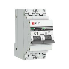 Выключатель автоматический модульный 2п C 1А 6кА ВА 47-63 DC PROxima EKF mcb4763-DC-2-01C-pro • Купить по низкой цене в интернет-магазине СМЭК