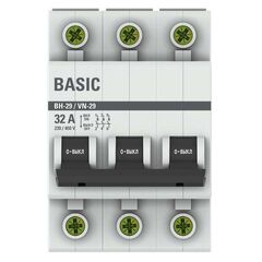 Выключатель нагрузки 3п 32А ВН-29 Basic EKF SL29-3-32-bas • Купить по низкой цене в интернет-магазине СМЭК