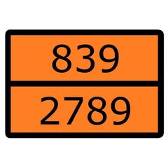Знак для маркировки опасных грузов "Номер ООН 839/2789" 300х400мм пленка самоклеящаяся EKF an-7-839-2789 • Купить по низкой цене в интернет-магазине СМЭК