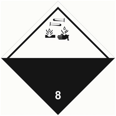 Знак для маркировки опасных грузов "Кл.8" 250х250мм пленка самоклеящаяся EKF an-7-08 • Купить по низкой цене в интернет-магазине СМЭК